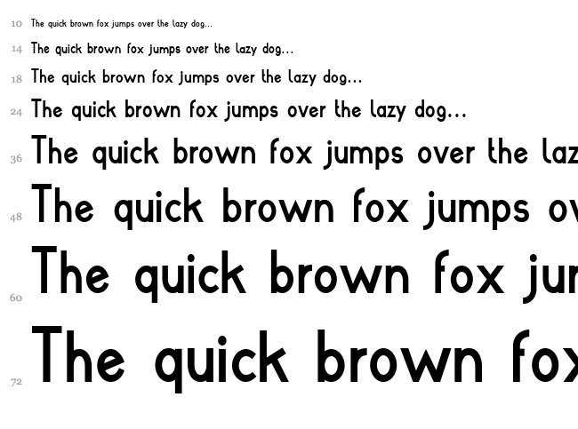 Poor Weekdays font waterfall